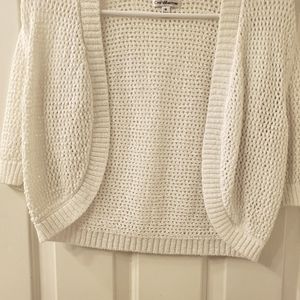 White knit cardigan by Croft and Barrow